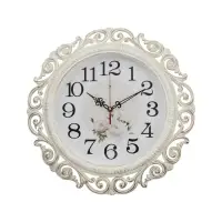 Часы настенные интерьерные &laquo;Хостон&raquo;, бесшумные, плавный ход, d=40.5 см, циферблат d=26 см, белые, от батарейки 1&times;АА