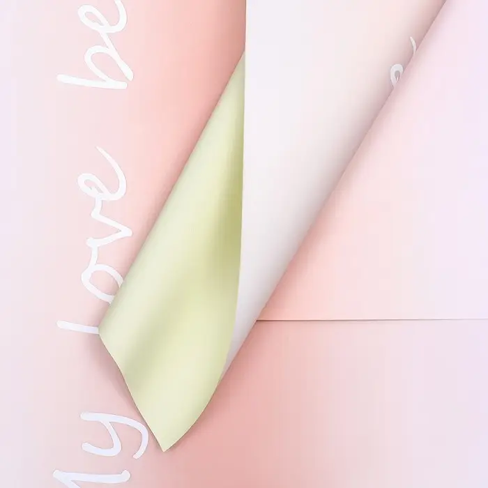 Пленка для цветов матовая, «Переход», сливочное масло - персик, 58×58 см Пленка для цветов матовая, «Переход», сливочное масло - персик, 58×58 см