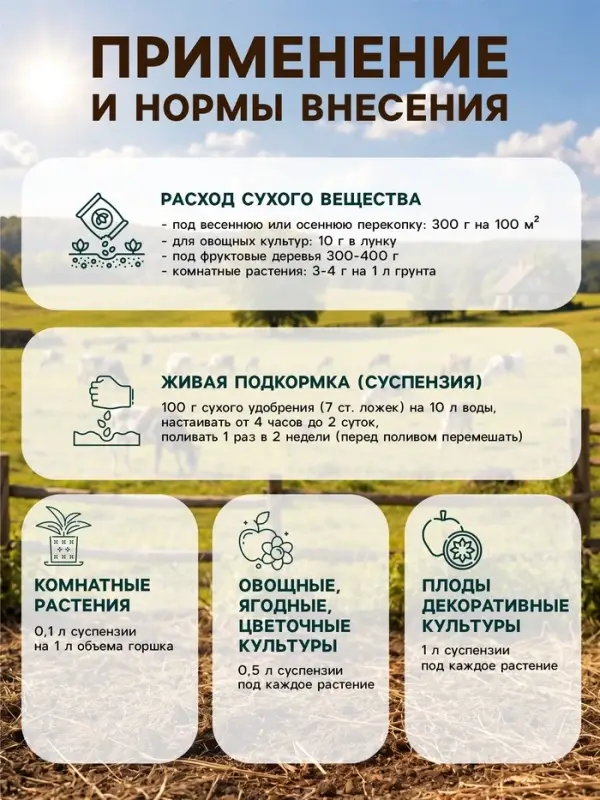 Удобрение &laquo;Коровий навоз&raquo; гранулированный, 2 л