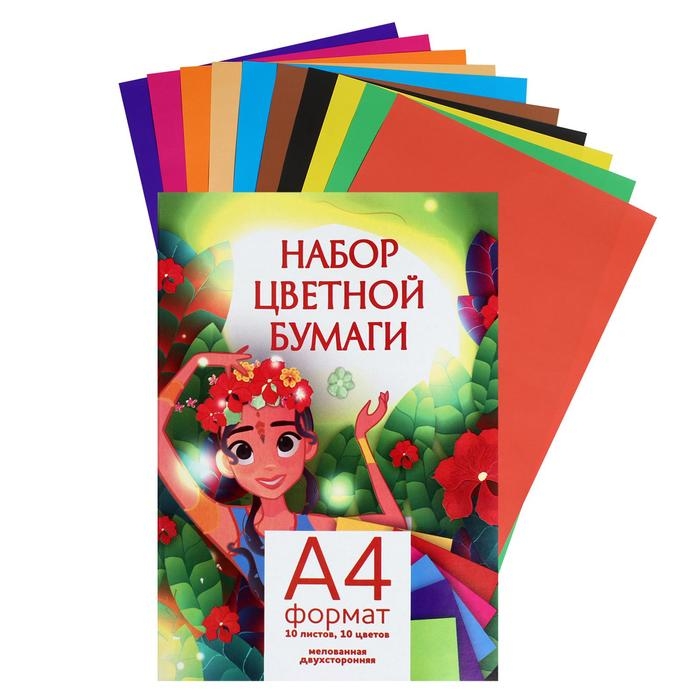Бумага цветная А4, 10 листов, 10 цветов Licht, мелованная, двусторонняя, 65 г/м2, в папке Бумага цветная А4, 10 листов, 10 цветов Licht, мелованная, двусторонняя, 65 г/м2, в папке