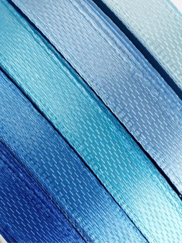 Атласная лента, набор 5 шт., 6 мм, 23&plusmn;1 м, синяя, голубая