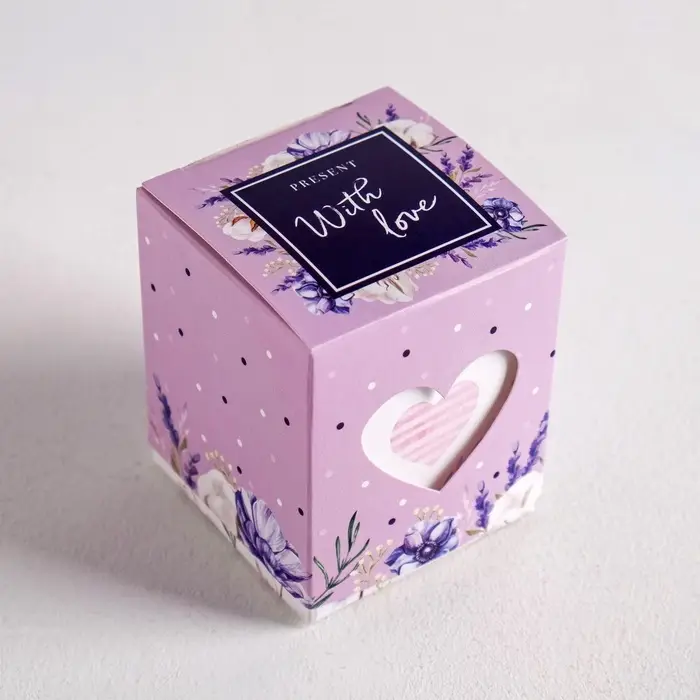Коробка бонбоньерка, упаковка подарочная, «С любовью и нежностью», 6 х 7 х 6 см Коробка бонбоньерка, упаковка подарочная, «С любовью и нежностью», 6 х 7 х 6 см