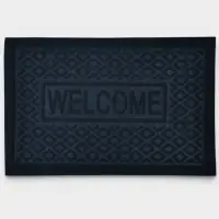 Коврик придверный Доляна Welcome, ромбы, влаговпитывающий, без окантовки, 38&times;58 см, цвет МИКС