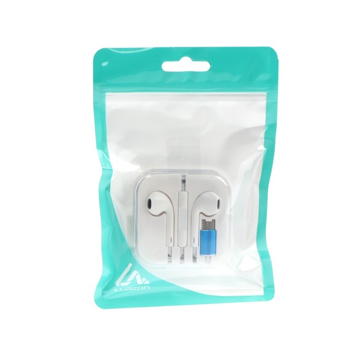 Наушники Luazon VBT 1.13, вкладыши, микрофон, разъем Type-C, белые Наушники Luazon VBT 1.13, вкладыши, микрофон, разъем Type-C, белые