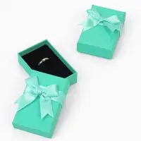 Коробочка подарочная под набор «Тиффани» с крупным бантом, 5×8×2.5 см, вставка МИКС, бирюзовый