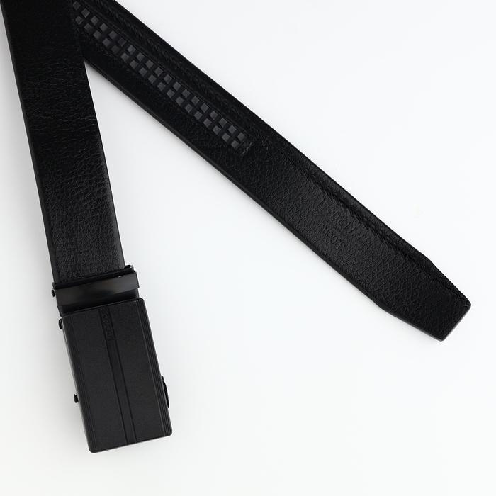 Ремень мужской, ширина 3,5 см, пряжка автомат, цвет чёрный Ремень мужской, ширина 3,5 см, пряжка автомат, цвет чёрный