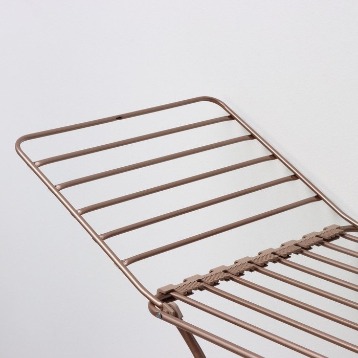 Сушилка для белья напольная, рабочая длина 18 м, цвет розовое золото Сушилка для белья напольная, рабочая длина 18 м, цвет розовое золото