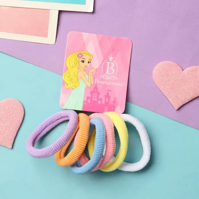 Резинка для волос Резинка для волос "Махрушка" (набор 6 шт) полосы