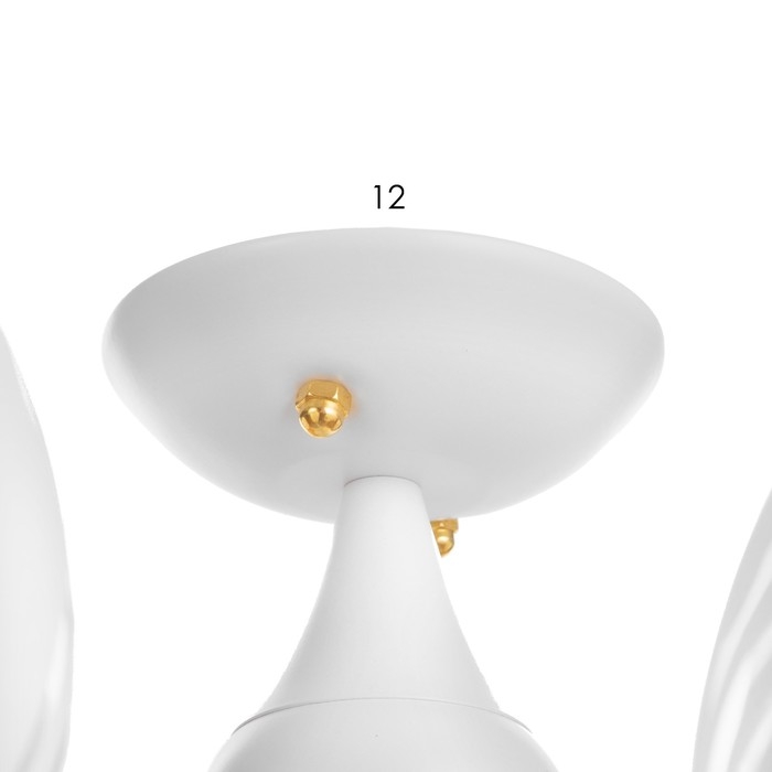 Люстра Люстра "Патриция" 5х40Вт Е27 Белый, золото 56х56х35см