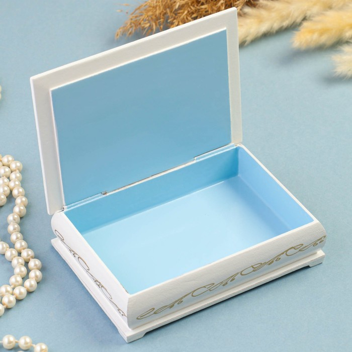 Шкатулка «Ангелочек с котятами», белая, 10×14 см, лаковая миниатюра Шкатулка «Ангелочек с котятами», белая, 10×14 см, лаковая миниатюра