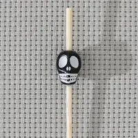 Шпажки «Череп», набор 25 шт, 12 см, бамбук, чёрный Шпажки «Череп», набор 25 шт, 12 см, бамбук, чёрный