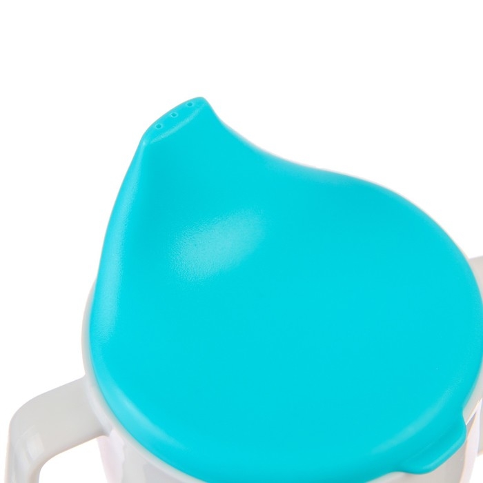 Поильник - чашечка 2 в 1 детский тренировочный, твердый носик, 150 мл., с ручками, цвет голубой Поильник - чашечка 2 в 1 детский тренировочный, твердый носик, 150 мл., с ручками, цвет голубой