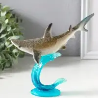 Сувенир полистоун лак "Акула на волне" 16,5х7,7х15,3 см