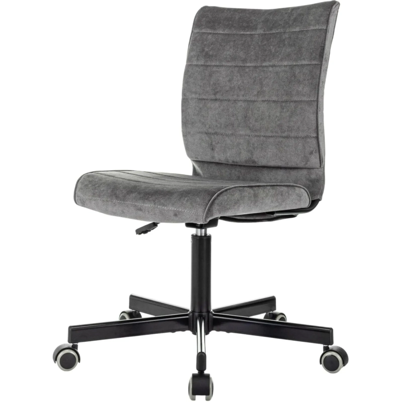 Кресло VB_EChair 303 серый Light-19 крестов. металл черный