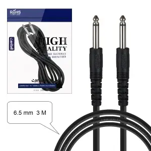 Кабель для микрофона Jack 6.3mm, 3M 6.5mm