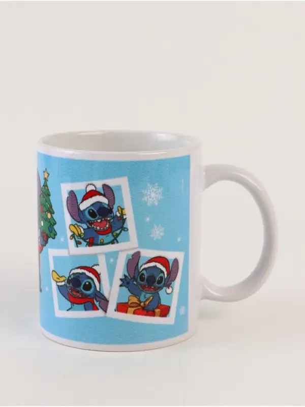 Кружка новогодняя сублимация 320 мл, Стич Кружка новогодняя сублимация 320 мл, Стич