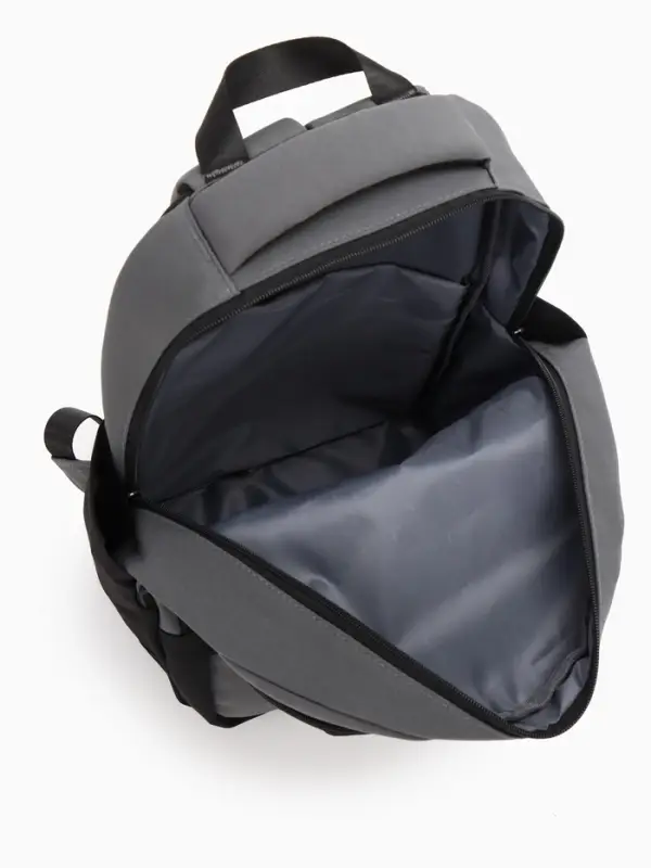 Рюкзак школьный, 2 отделения, 5 карманов, водонепроницаемое дно, 26&times;14&times;39 см, серый