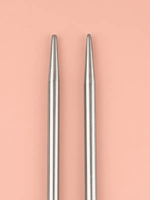 Спицы для вязания, прямые, d=4 мм, 35 см, 2 шт.