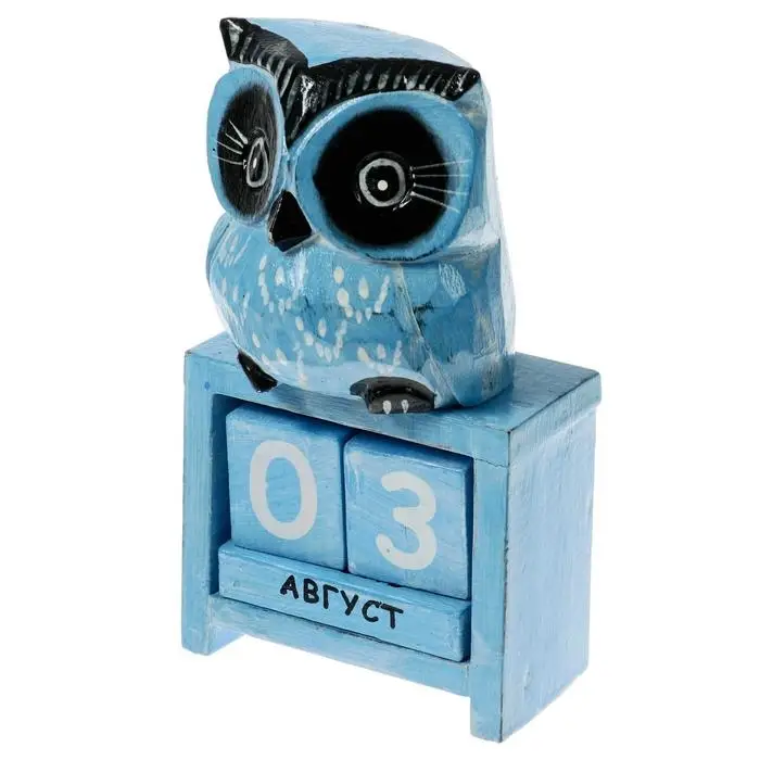 Настольный календарь "Умная сова" 11х5,5х18 см МИКС