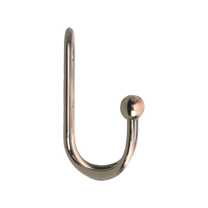 Крючок мебельный ТУНДРА TKD017, двухрожковый, медь Крючок мебельный ТУНДРА TKD017, двухрожковый, медь
