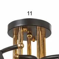 Люстра BayerLux &laquo;Элла&raquo;, 5хЕ27, 40 Вт, чёрная, 70&times;70&times;27 см