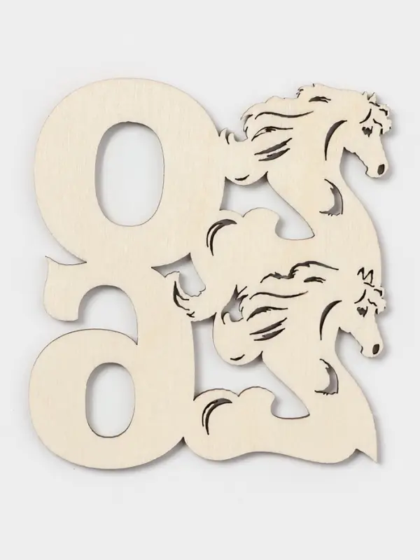 Подставка под горячее Доляна «Новый год 2026», 9×8 см, дерево Подставка под горячее Доляна «Новый год 2026», 9×8 см, дерево