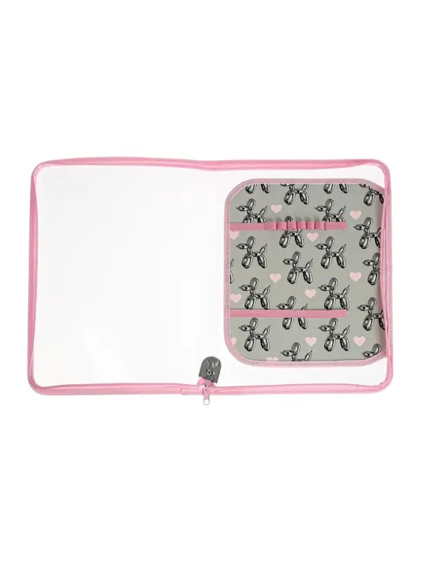 Папка для труда А4 Bubble heart, молния вокруг/откидная планка