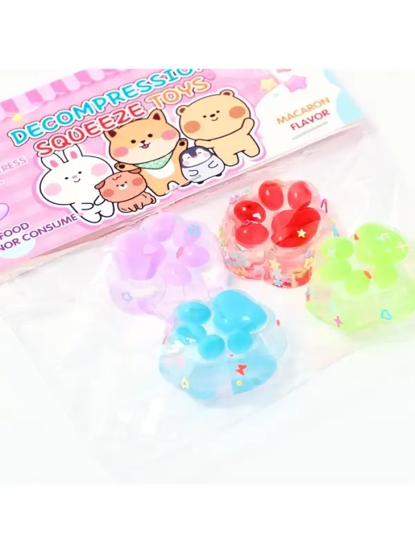 Сквиш антистресс - игрушка &laquo;Лапки&raquo;, 4 шт.