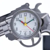 Часы - будильник настольные &laquo;Пистолет&raquo;, дискретный ход, циферблат d=7 см, 13&times;24 см, АА