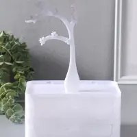 Шкатулка универсальная  "Цветущее дерево", 2 яруса,  17,2х10,5х24 см,  цвет белый