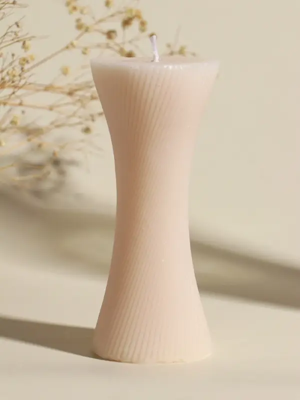Свеча декоративная &laquo;Талия&raquo;, нежно-розовая, 5.8&times;5.8&times;13.2 см