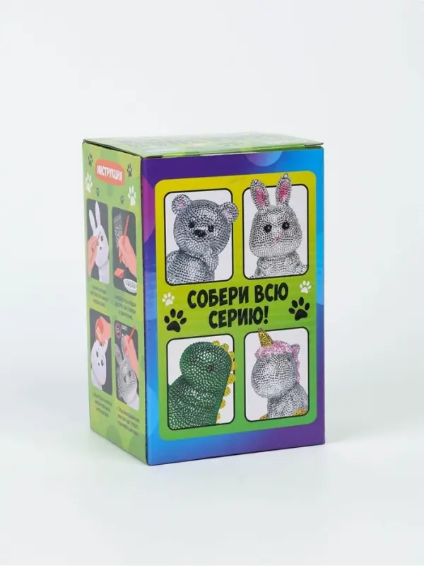 Алмазная мозаика на фигурке для детей &laquo;Милый зайчик&raquo;, полное заполнение