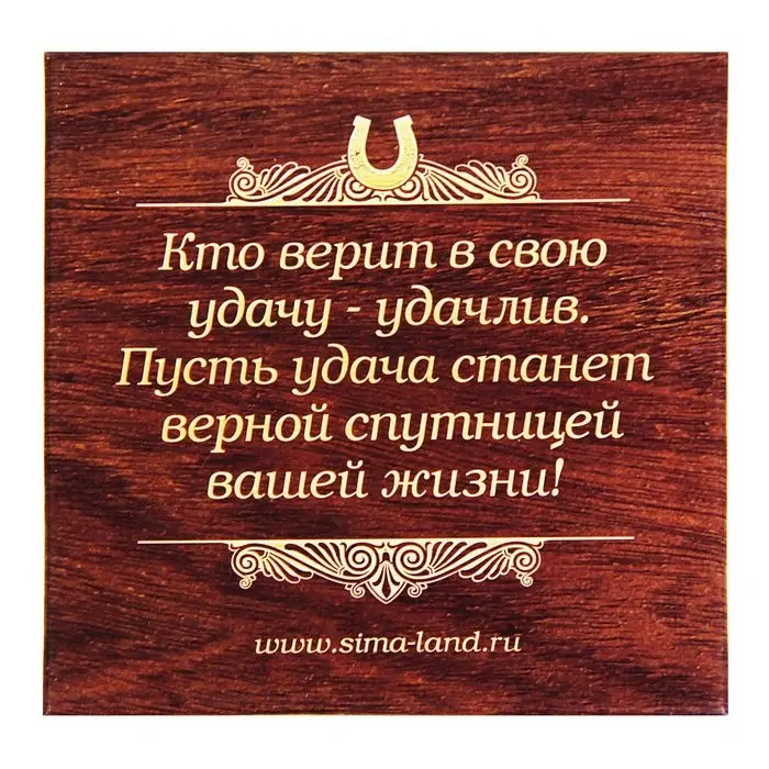 Подкова металл &laquo;Счастья, удачи, благополучия&raquo;, 6.5&times;6.8 см
