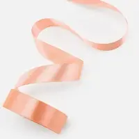 Лента атласная, 25 мм, 23&plusmn;1 м, розово-бежевая №124