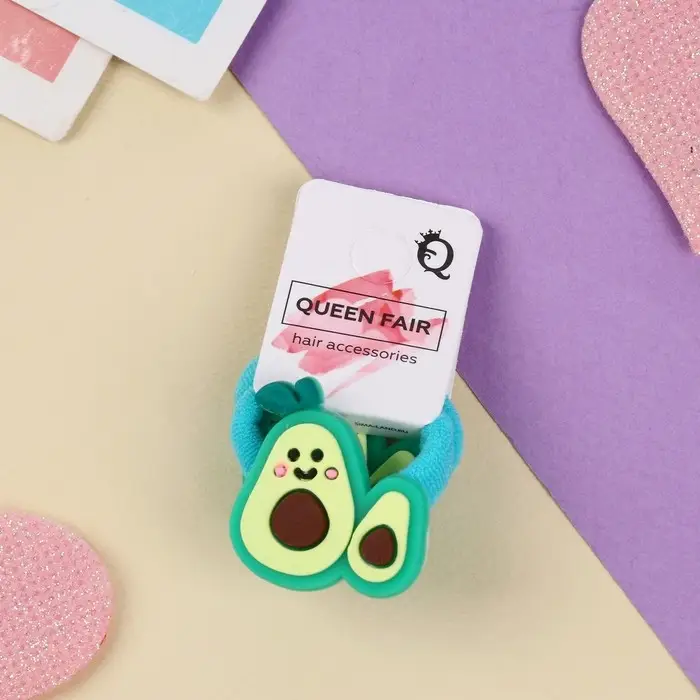 Резинка для волос  Резинка для волос "Крошка" (набор 2 шт) авокадо, 3 см, зелёный