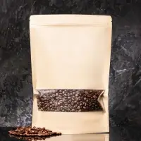 Пакет Zip - lock Крафт с прямоугольным окном,22&times;32&times;4 см