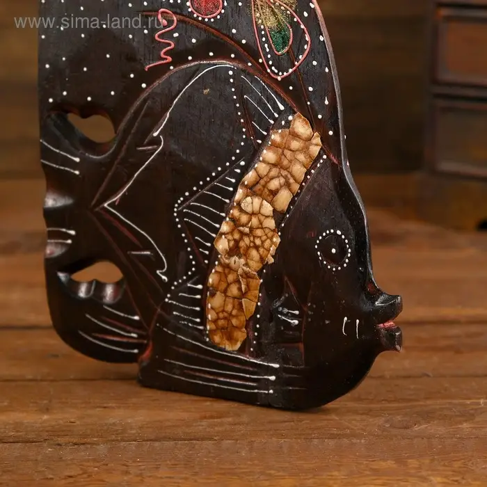 Сувенирный набор дерево "Рыбки с цветком"(3 шт)  20х8х25 см  МИКС