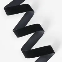 Лента бархатная, 20 мм, 18&plusmn;1 м, чёрная №03