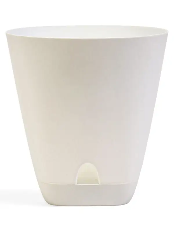 Кашпо с прикорневым поливом 2 л  D-14,5см, H-15см белый "Гранд"