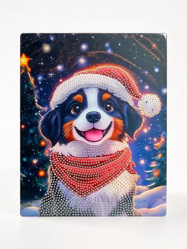 Алмазная вышивка с частичным заполнением «Собачка» 20×25 см