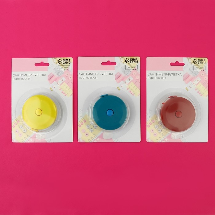 Сантиметровая рулетка портновская, 150 см (см/дюймы), цвет МИКС Сантиметровая рулетка портновская, 150 см (см/дюймы), цвет МИКС