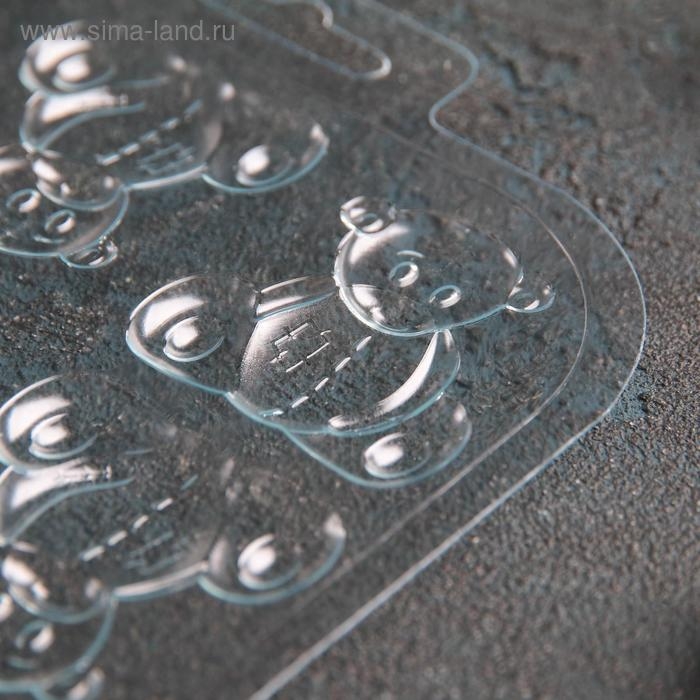 Форма для шоколада и конфет «Игрушечные медведи», пластик, прозрачная Форма для шоколада и конфет «Игрушечные медведи», пластик, прозрачная