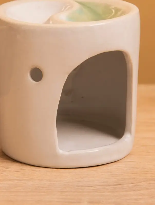 Аромалампа керамика, цв. молочный, 6,5х6,5х7 см