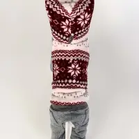 Комбинезон "Лапландия", с подкладом, размер S (ДС 25, ОГ 35, ОШ 25см), серый/бордо Комбинезон "Лапландия", с подкладом, размер S (ДС 25, ОГ 35, ОШ 25см), серый/бордо