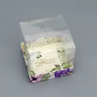 Коробка сборная с PVC крышкой, «Комплимент», 10×10×10 см