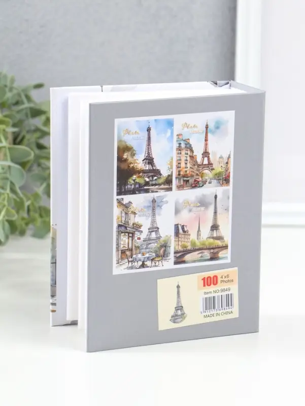 Фотоальбом на 100 фото 10х15 см "Завтрак с видом на Эйфелеву башню" 4,5х12,5х16,5 см