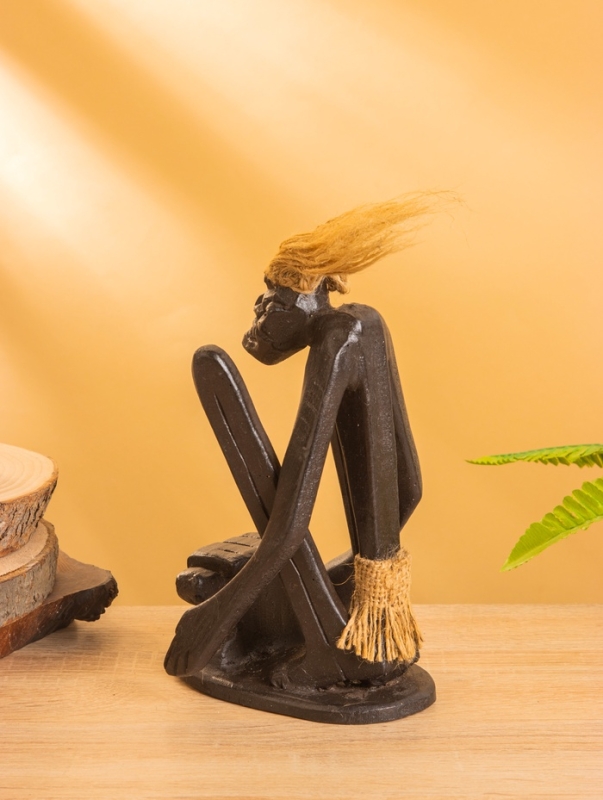 Сувенир Сувенир "Абориген кузнец" дерево, 14х12х20 см