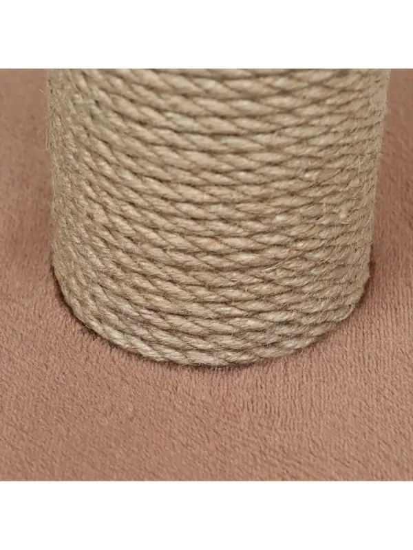 Когтеточка-столбик, 35&times;35&times;64 см, &Oslash;10, с площадкой, КД-37, джут, цвет МИКС