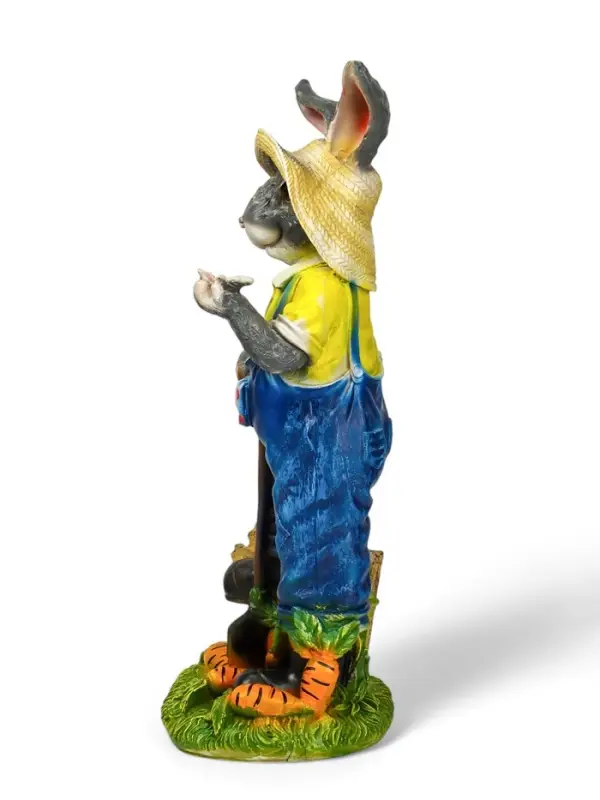 Садовая фигура из полистоуна &laquo;Зайчик дачник с бабочкой&raquo;, 49&times;18&times;22 см
