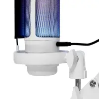 Микрофон конденсаторный для ПК, USB, пантограф, поп-фильтр, подсветка, шумоподавление, белый